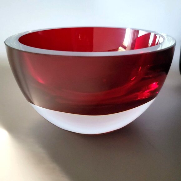Red Badash Penelope 6" Mouth-Blown European Lead-Free Crystal Bowl - Picture 3 of 7
